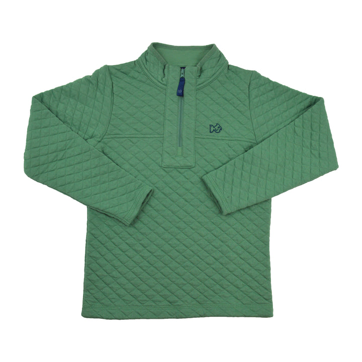 Quilted Zip Pull-over | Frosty Spruce