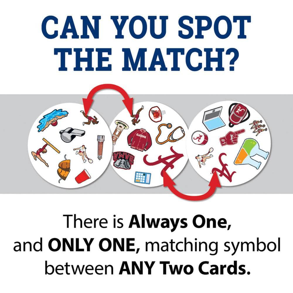 Spot It! Card Game | Alabama Crimson Tide