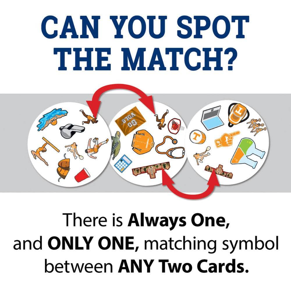 Spot It! Card Game | Tennessee Volunteers