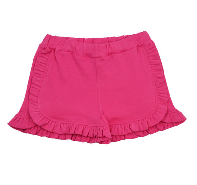 Luigi Ruffle Knit Shorts | Hot Pink
