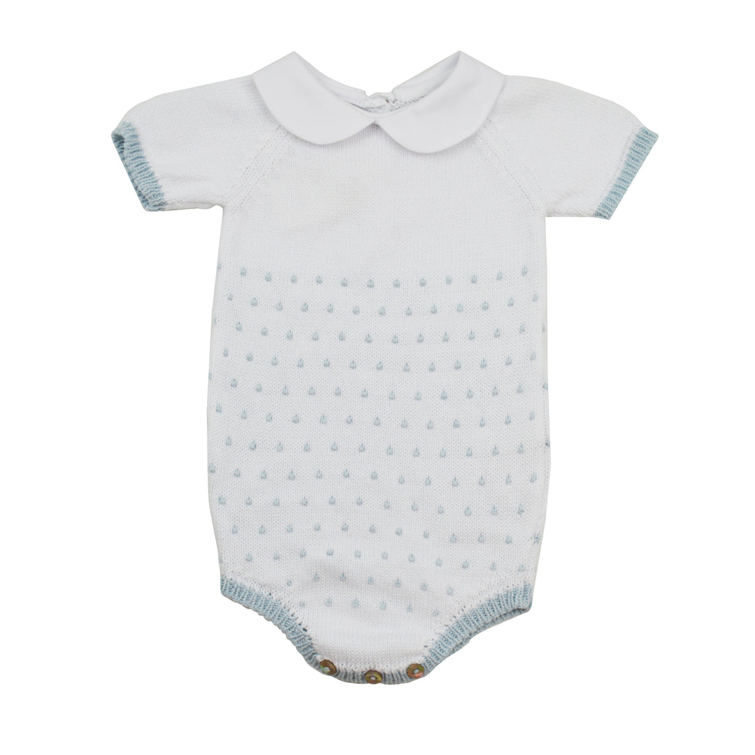 Mi Lucero Dot Sweater Bubble | Blue & White