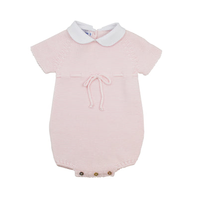 Mi Lucero Collared Sweater Bubble with Drawstring | Pink