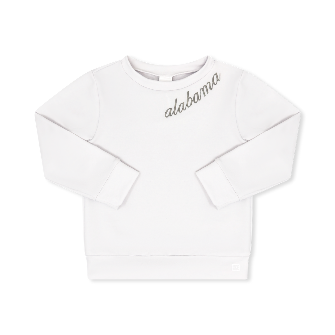SET Athleisure Alex Sweatshirt | White with Alabama