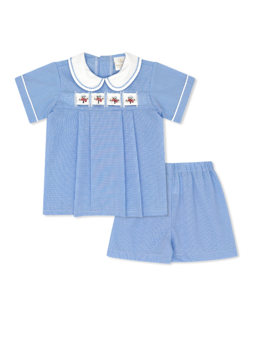Noah Ribbon Set | River Royal Mini Gingham - PRE-SALE