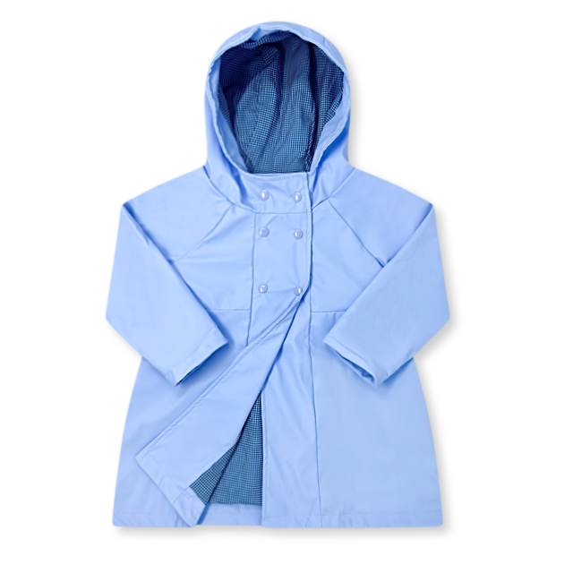 Lullaby Set Splish Splash Raincoat | Blue with Gingham