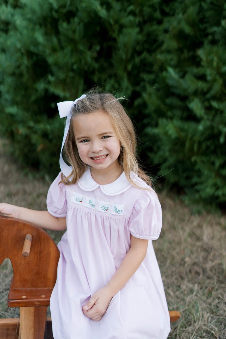 Ruth Ribbon Dress | Light Pink Mini Gingham - PRE-SALE