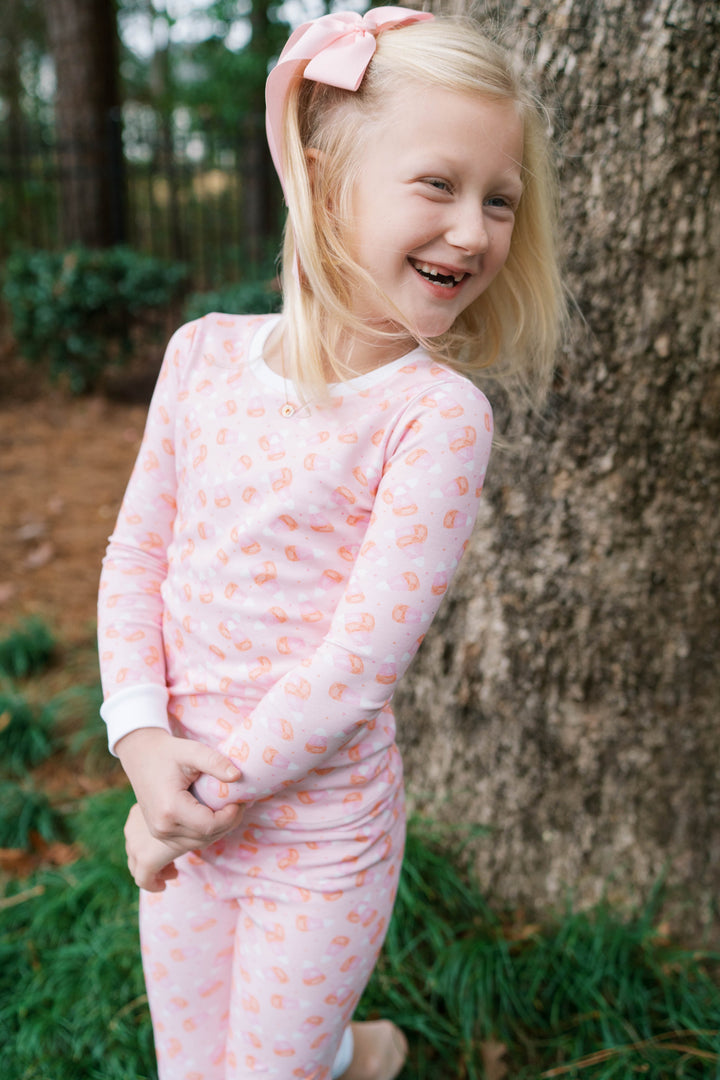 Sweet Pea Pajamas | Candy Corn Kisses Pink - PRE-SALE