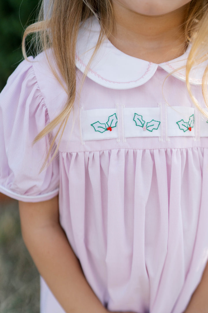Ruth Ribbon Dress | Light Pink Mini Gingham - PRE-SALE