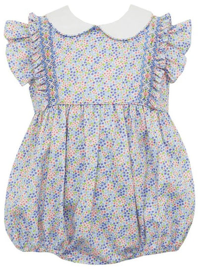 Claire & Charlie Pink & Blue Liberty Smocked Bubble