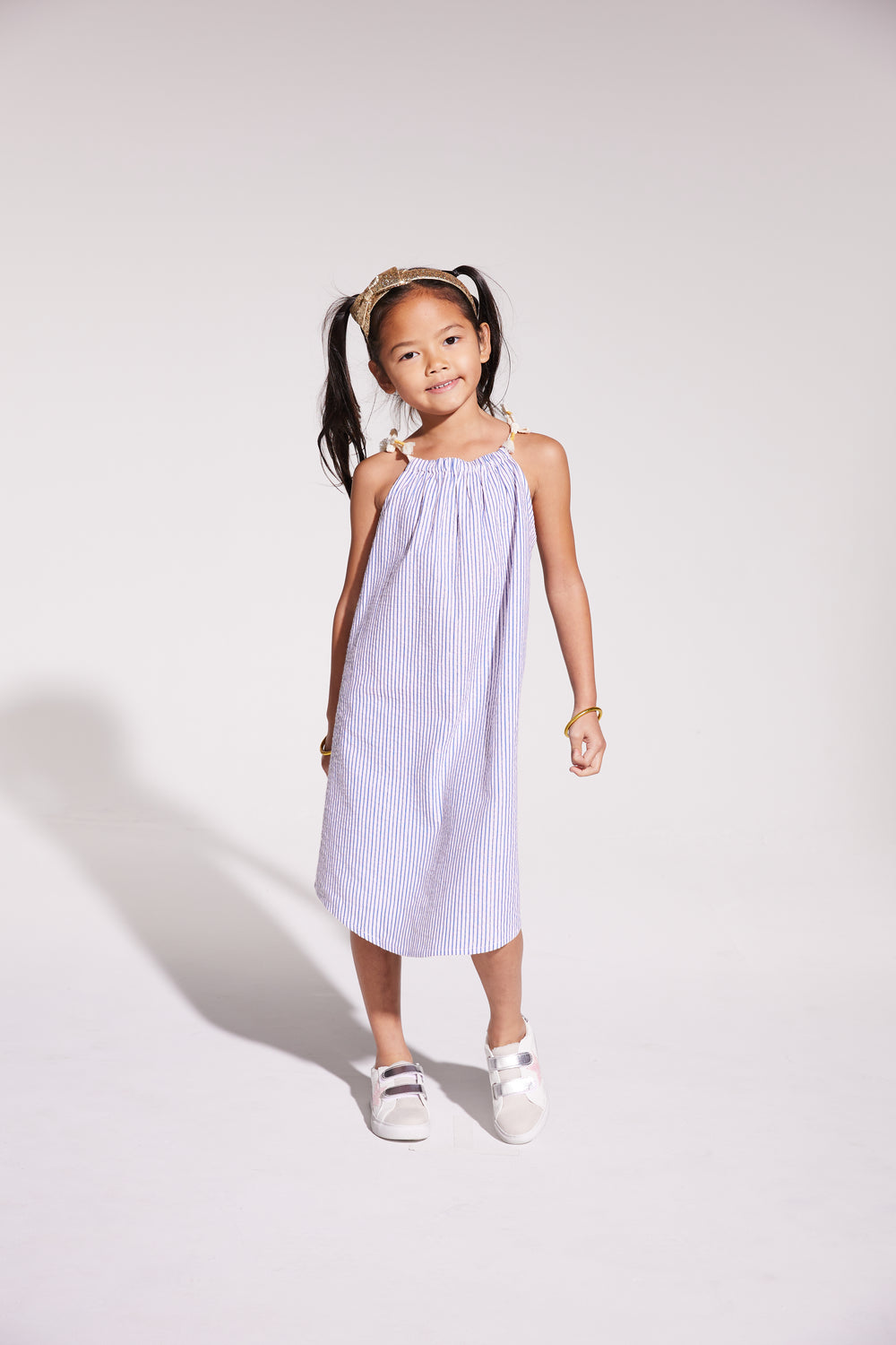 Bisby Sloop Dress | Blue Seersucker