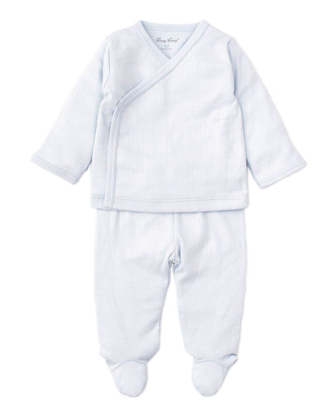 Pointelle Cross Tee Footed Set (more colors available)
