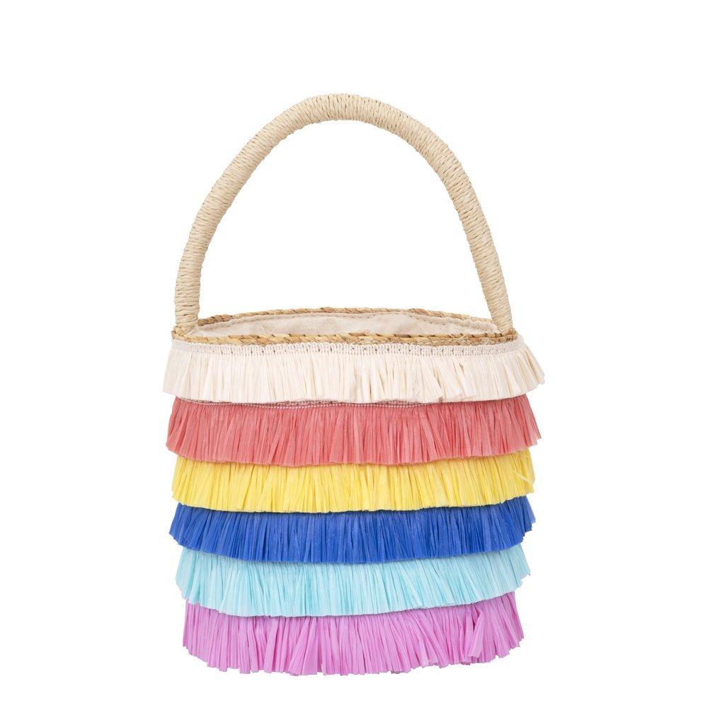 Meri Meri Raffia Fringed Woven Straw Bag