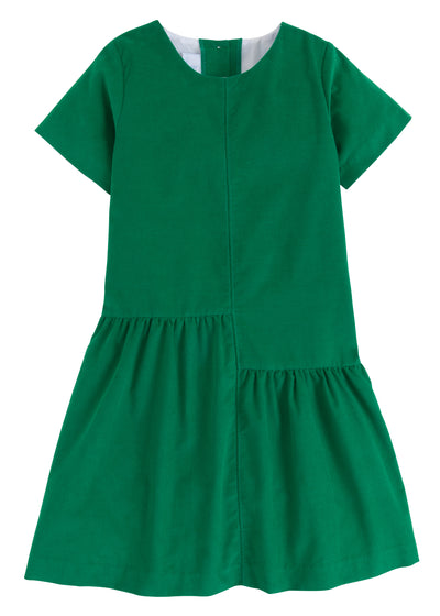 Little English Jillian Dress | Evergreen Corduroy