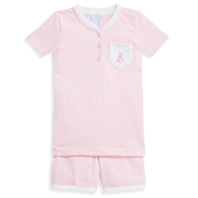 bella bliss Pima Stripe Bunny Pajamas | Pink