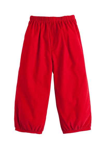 Little English Banded Pant | Red Corduroy
