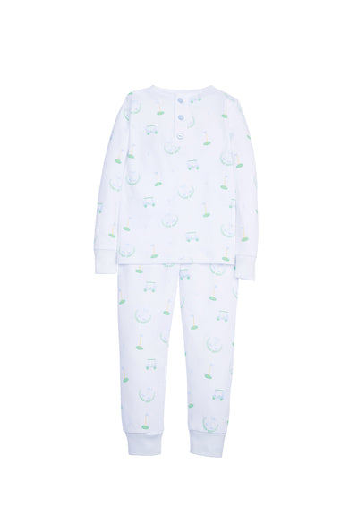 Little English Printed Pajamas | Blue Golf