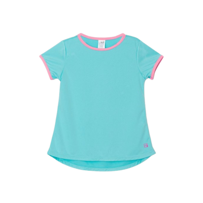 SET Athleisure Bridget Basic T | Turquoise & Pink