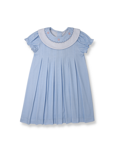 Lullaby Set Brittany Dress | Light Blue Mini Gingham Knit