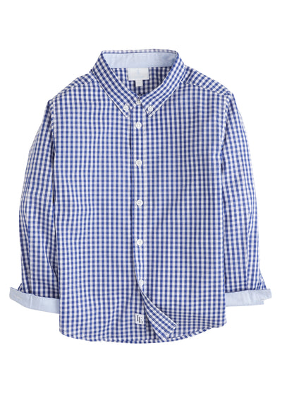 Little English Button-down Shirt | Lake Gingham