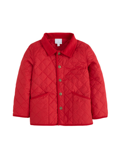 Little English Quilted Jacket | Red
