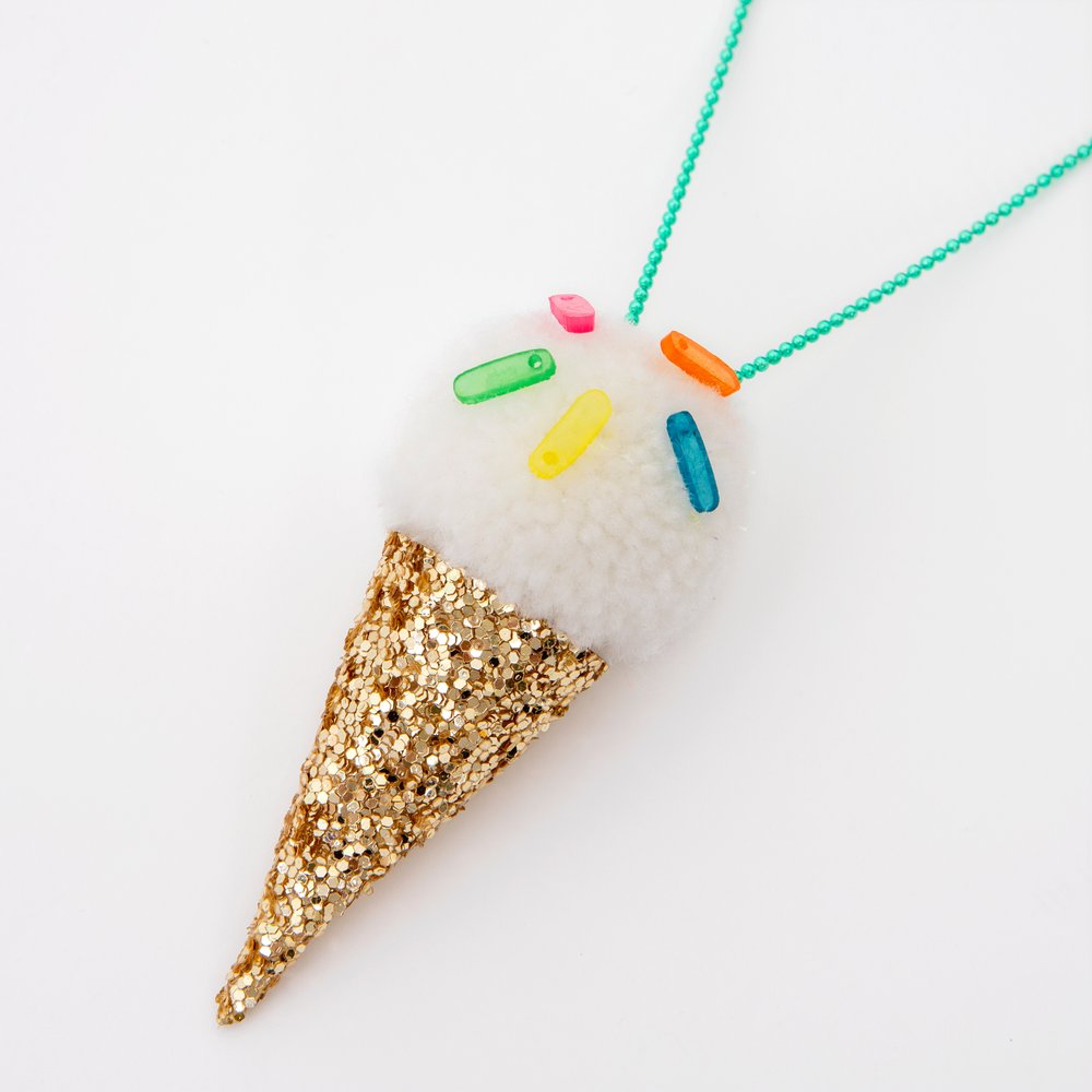 Meri Meri Ice Cream Pompom Necklace