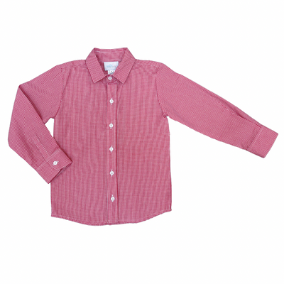 James & Lottie Ryan Button-up Shirt | Red Gingham