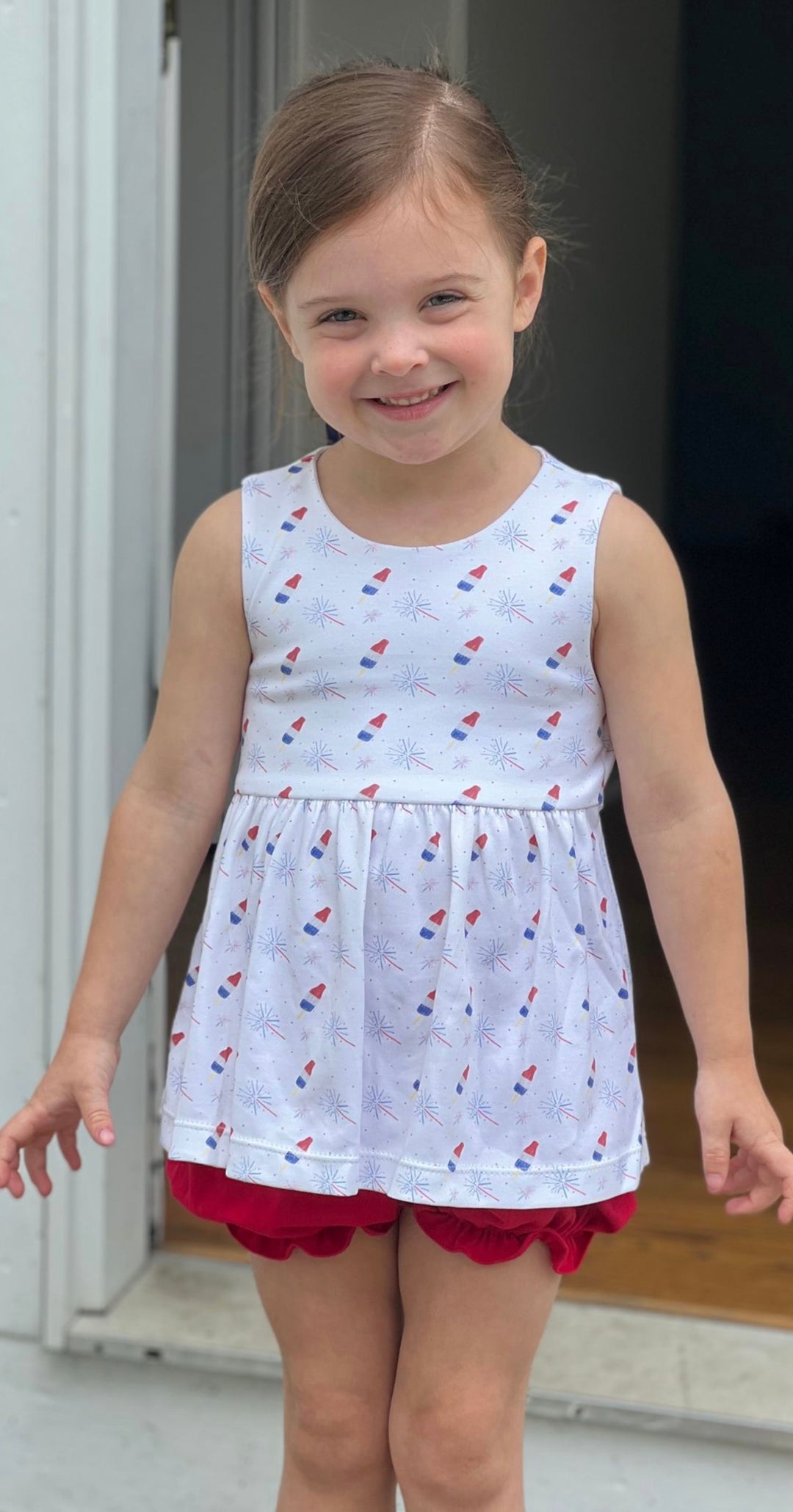 James & Lottie Sophia Bloomer Set | Patriotic Popsicle Pima