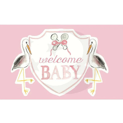 Over the Moon Welcome Baby Flag | Pink