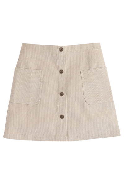 Little English Emily Pocket Skirt | Khaki Corduroy