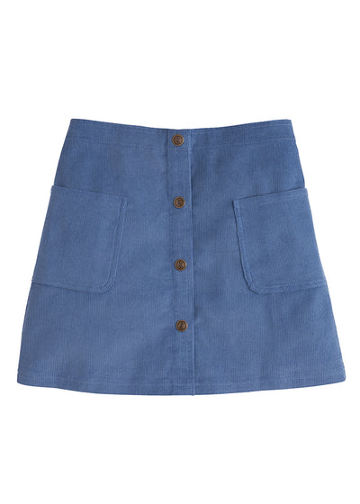 Little English Emily Pocket Skirt | Stormy Blue Corduroy