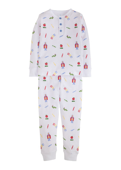 Little English Printed Boy Pajamas | School Days