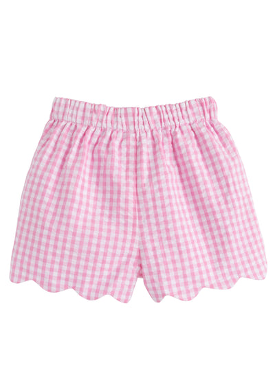 Little English Scallop Shorts | Preppy Pink