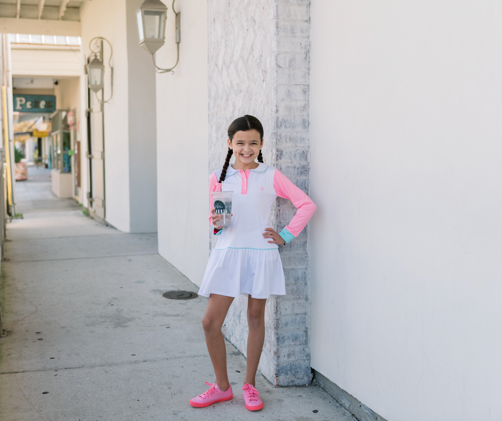 SET Athleisure Darla Drop-waist Dress | White Athleisure
