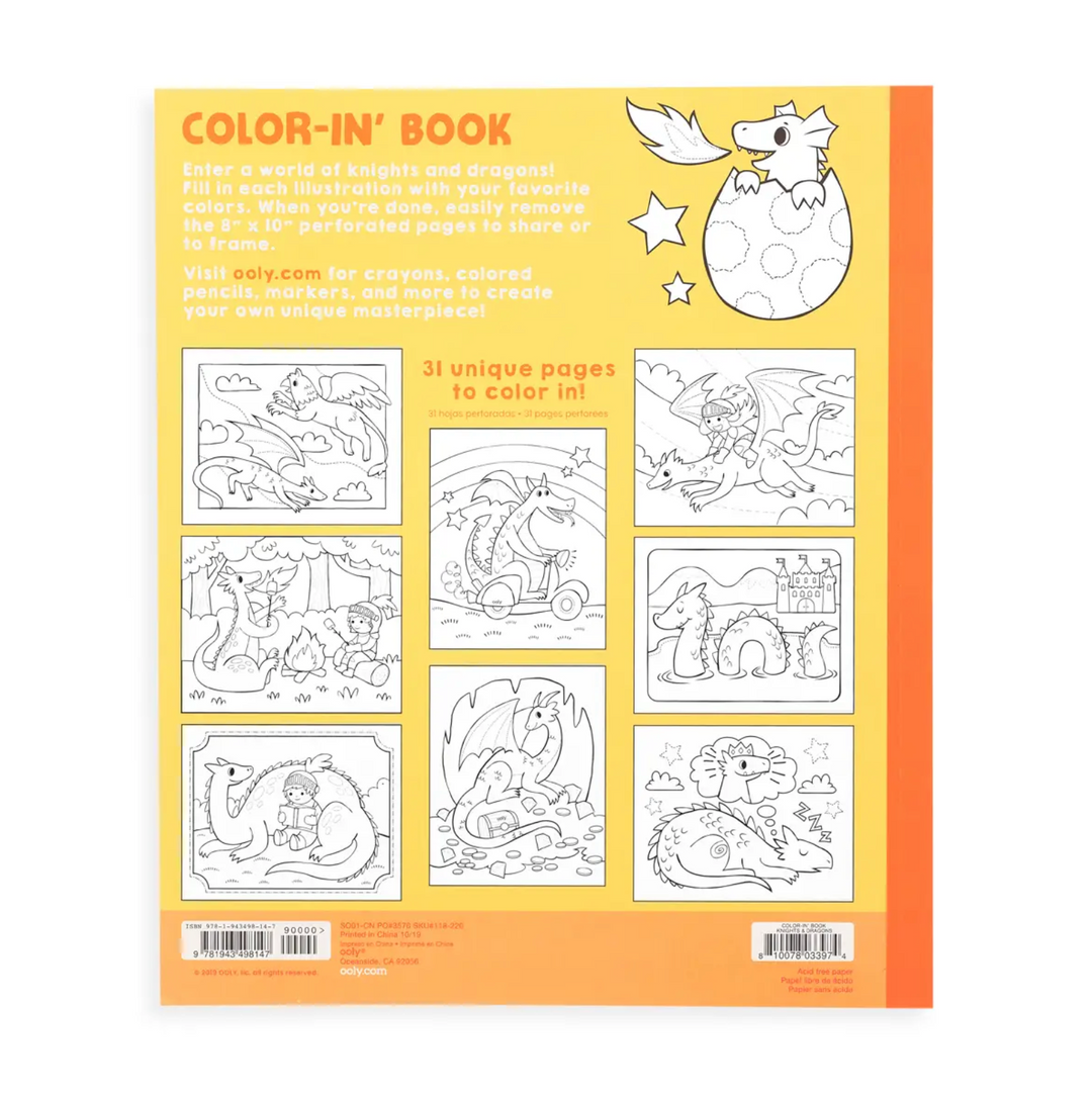 Knights & Dragons Coloring Book
