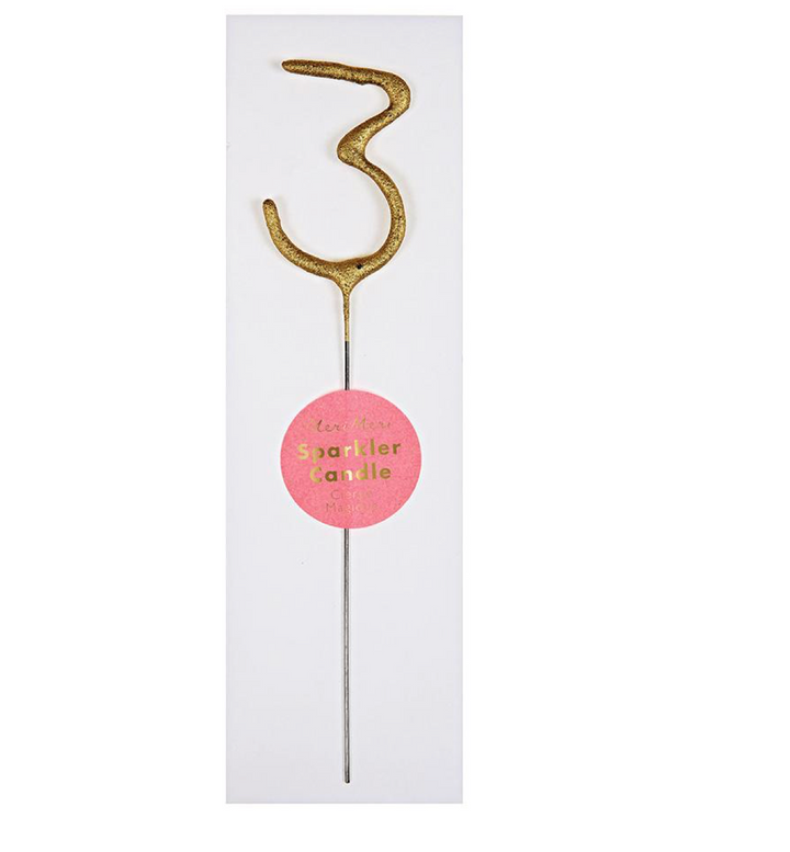 Sparkler Number Candle