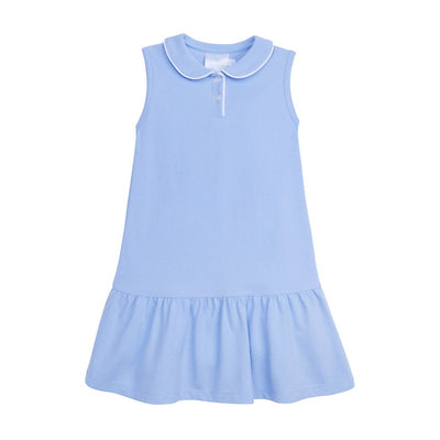 Little English Sleeveless Polo Dress | Light Blue
