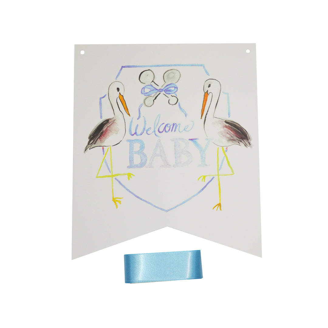 Over the Moon Welcome Boy Baby Hanger