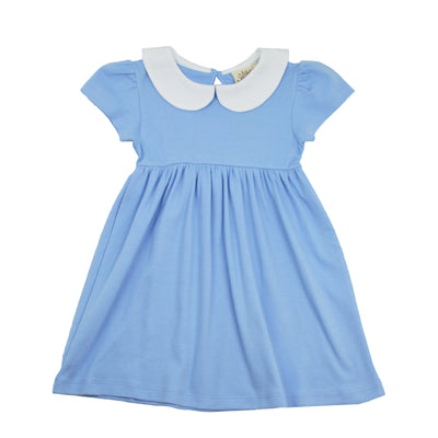 Luigi Collared Short-Sleeve Dress | Light Blue