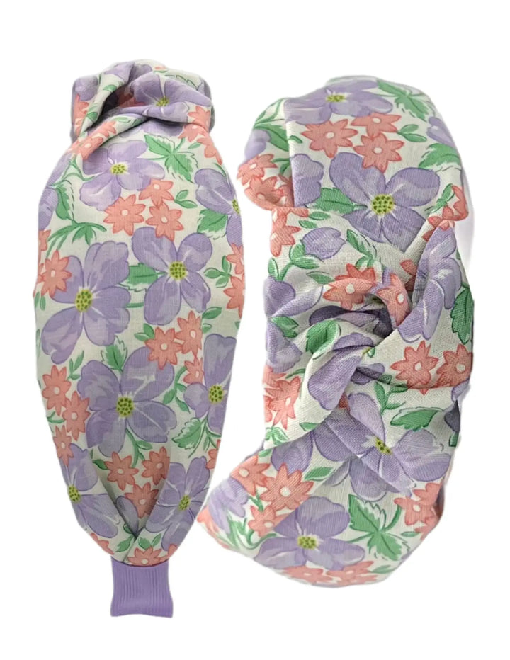 Pretty Happies Headband | Purple Floral