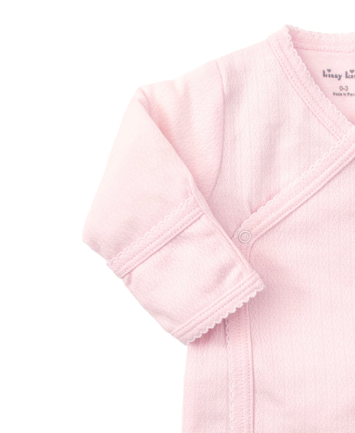 Kissy Kissy Pointelle Cross Tee Footed Set