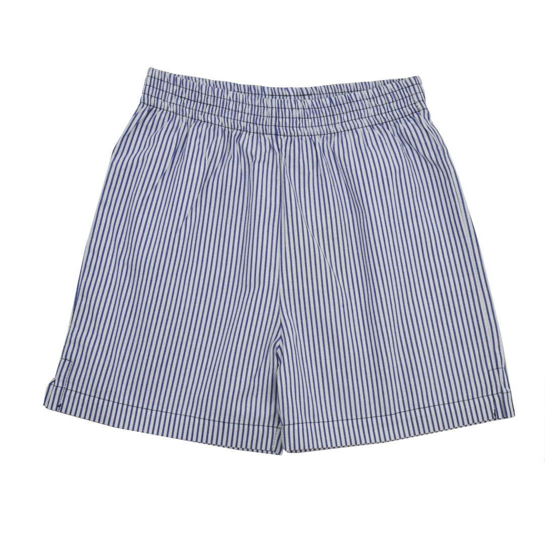 Luigi Seersucker Stripe Shorts | Navy