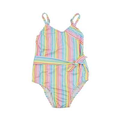 BE elizabeth Knot Swimsuit | Rainbow Stripe