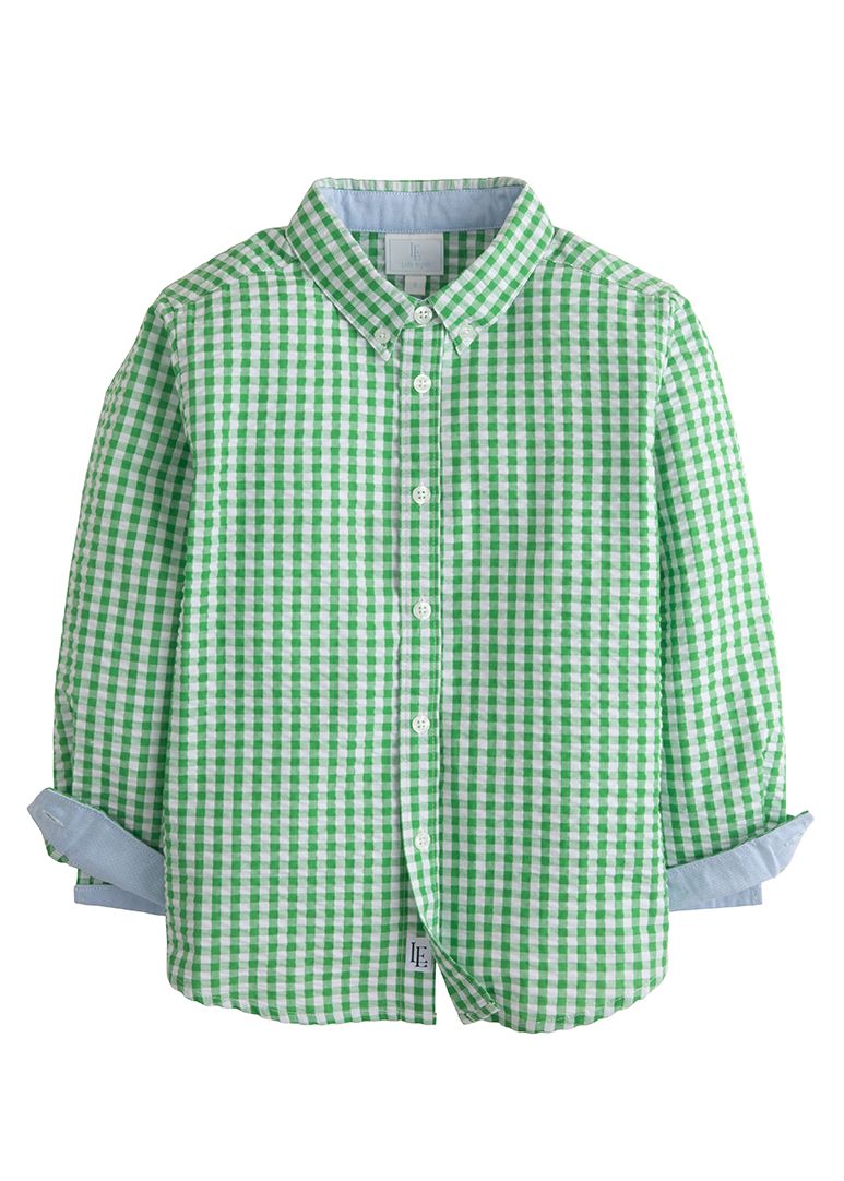 Little English Button-down Shirt | Preppy Green