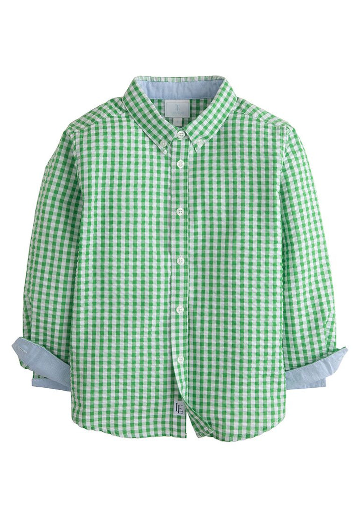 Little English Button-down Shirt | Preppy Green